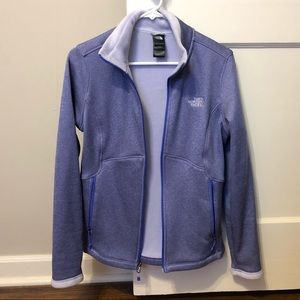 Purple full zip north face jacket